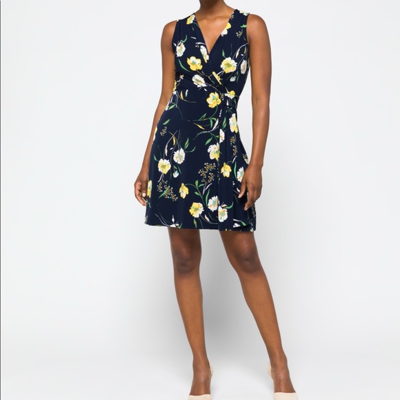 Seanna Faux Wrap Knit Dress 